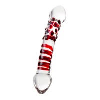 Двусторонний фаллоимитатор Sexus Glass, стекло, прозрачный, 21 см