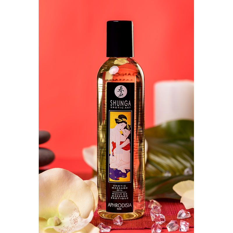 Масло массажное для тела Shunga «Афродизия. Лепестки роз» (Aphrodisia. Rose Petals) 240 мл.