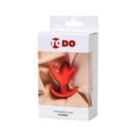 Расширяющая анальная втулка ToDo by Toyfa Flower, силикон, красная, 9 см, Ø 6 см