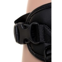 Страпон LoveToy с поясом Harness с 2 насадками, PVC, чёрный, 20 см