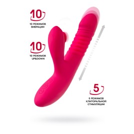 Виброкролик с функцией Up&Down JOS Seri, силикон, розовый, 22 см