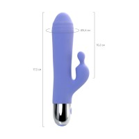 Вибратор с клиторальной стимуляцией Flovetta CROCUS, силикон, фиолетовый, 17,5 см