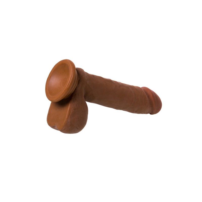 Реалистичный ротатор RealStick Elite Mulatto, коричневый, 16 см