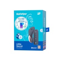 Вибровкладыш в трусики Satisfyer Little Secret Connect App с пультом ДУ, силикон, чёрный, 8,57 см