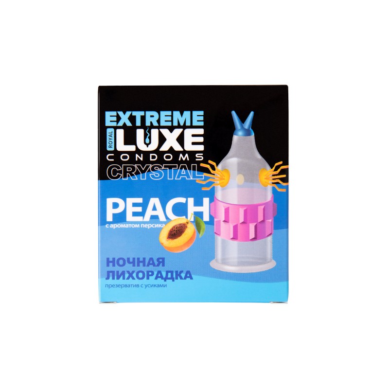 Презервативы Luxe, extreme, «Ночная лихорадка», персик, 18 см, 5,2 см, 1 шт.