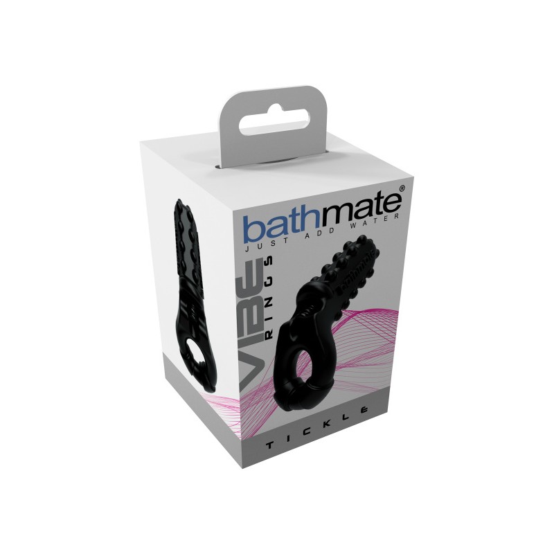 Виброкольцо на пенис Bathmate Tickle, elastomex, черный, Ø5 см