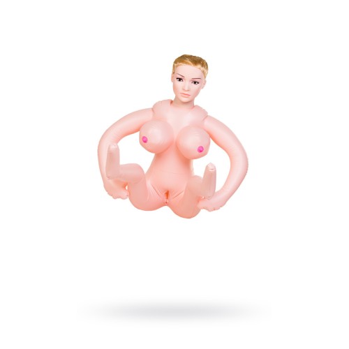 Кукла надувная Dolls-X by TOYFA Liliana с реалистичной головой, блондинка, с двумя отверстиями