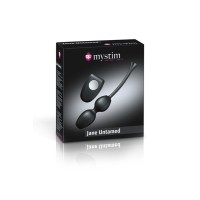 Вагинальные шарики Mystim Jane Untamed Geisha Balls vibe, с вибрацией, силикон, черные