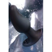 Анальная втулка Erotist Hurricane с эффектом римминга, силикон, черный, 14 см