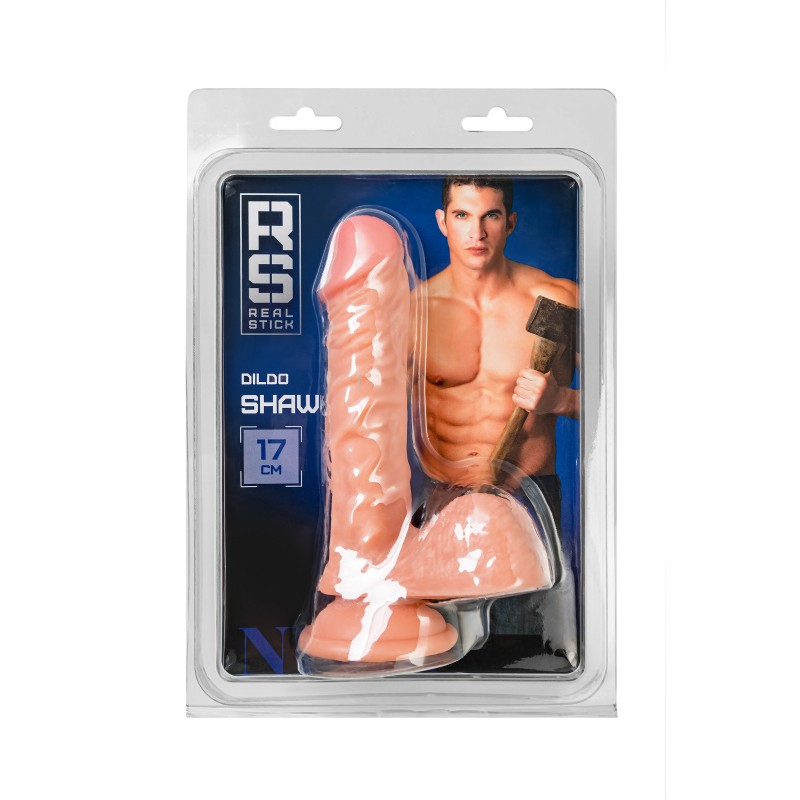 Реалистичный фаллоимитатор RealStick Nude Shaw, PVC, телесный, 17 см