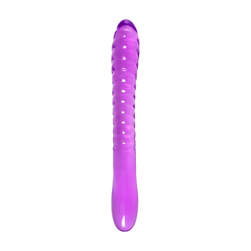 Двусторонний фаллоимитатор A-Toys by TOYFA Frica, TPE, фиолетовый, 23 см