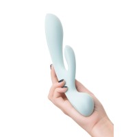Нереалистичный вибратор Satisfyer Triple Oh, силикон, голубой, 24 см
