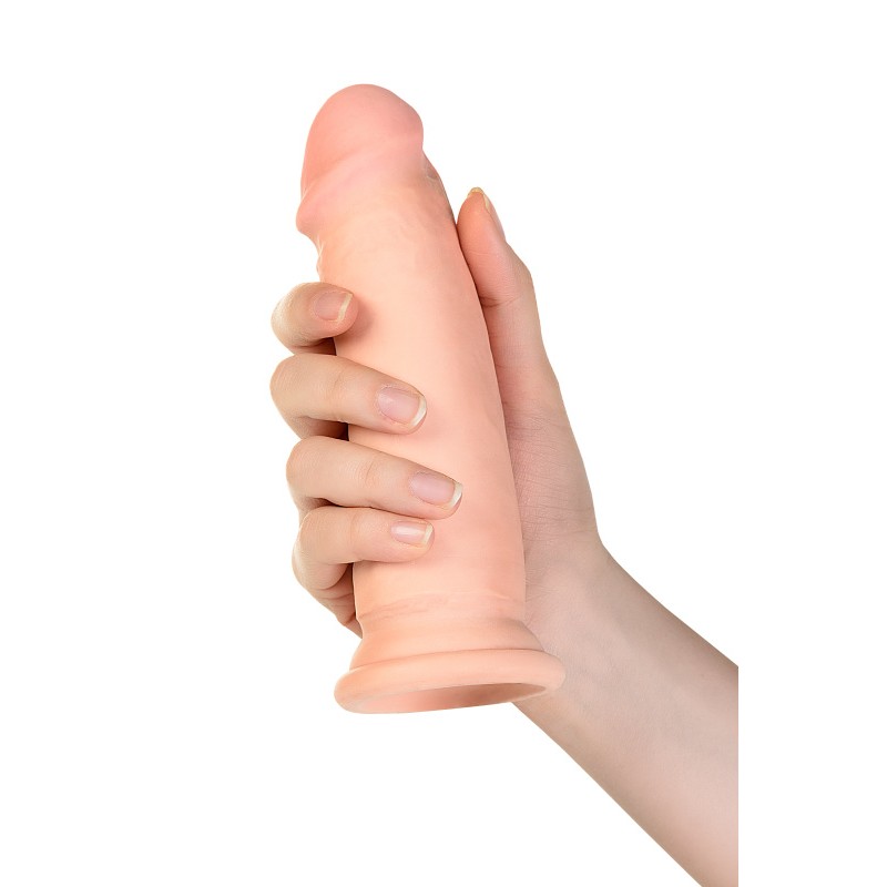 Реалистичный вибратор RealStick Elite Vibro, TPR, телесный, 7 режимов вибрации, 18 см