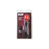 Двусторонний вибромассажер Black&Red by Toyfa, силикон, черный, 21 см