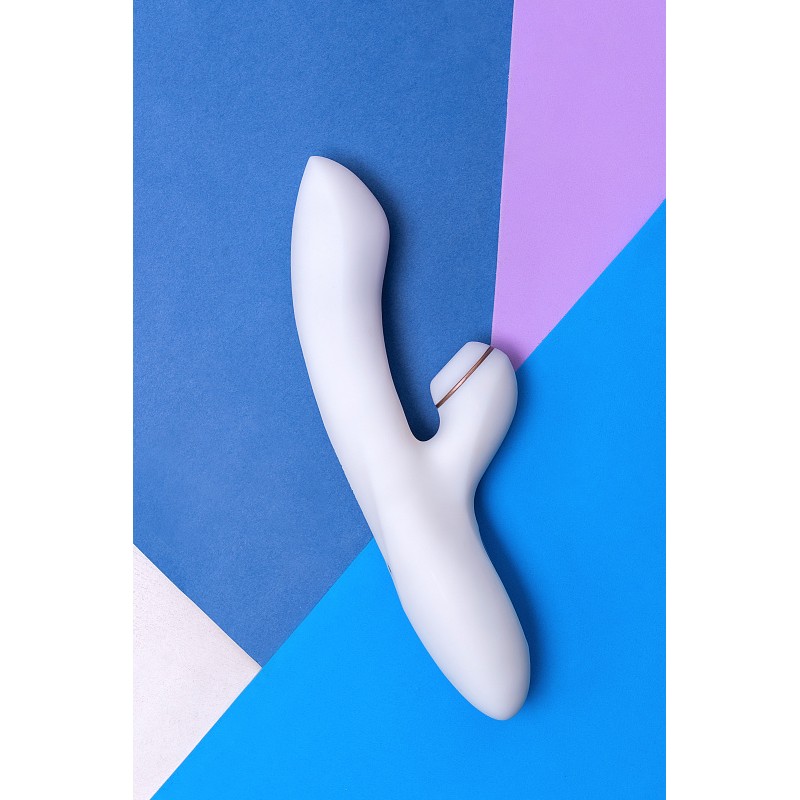 Вибратор Satisfyer Pro+ G-Spot, с вакуум-волновым стимулятором, силикон, белый, 22 см