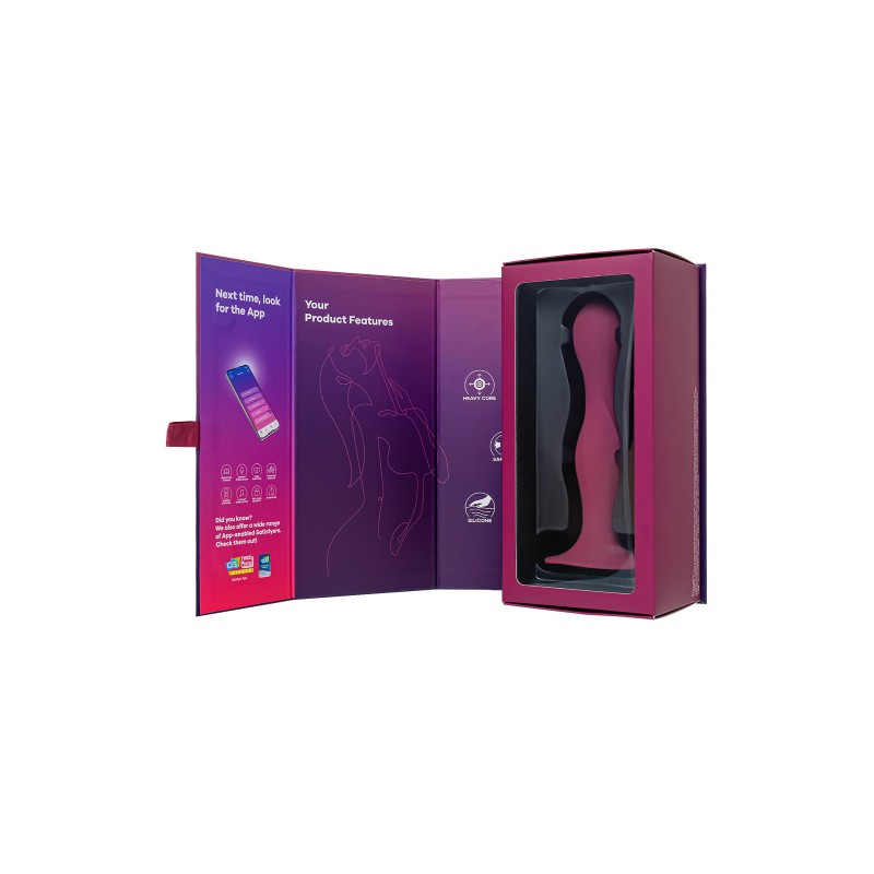 Фаллоимитатор Satisfyer Double Ball-R, силикон, красный, 18 см