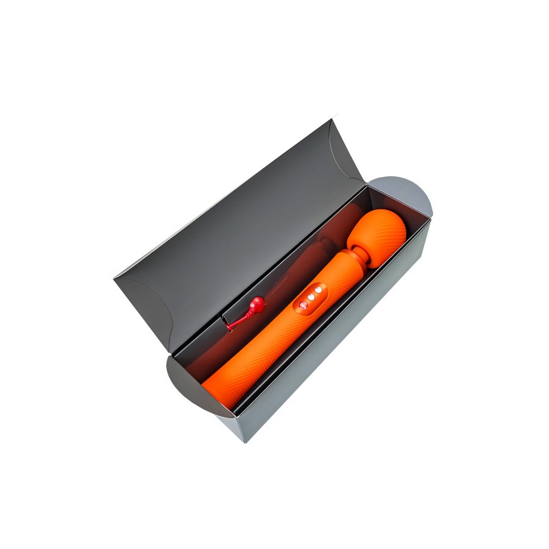 Изображение Fun Factory, Германия Вибромассажер Fun Factory VIM VIBRATING WAND, силикон, оранжевый, 31,3 см