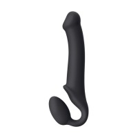 Безремневой нереалистичный страпон Strap-on-me, L, силикон, черный, 25 см