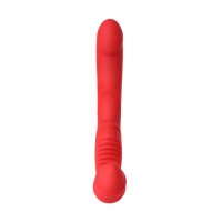 Безремневой страпон Black & Red by TOYFA с вибрацией, силикон, красный, 35 см