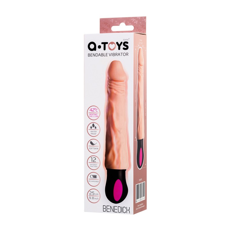 Реалистичный вибратор с подогревом A-Toys by TOYFA Benedick, TPE, телесный, 25 см