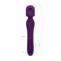 Стимулятор 2 в 1 JOS Kisom, силикон, фиолетовый, 24 см