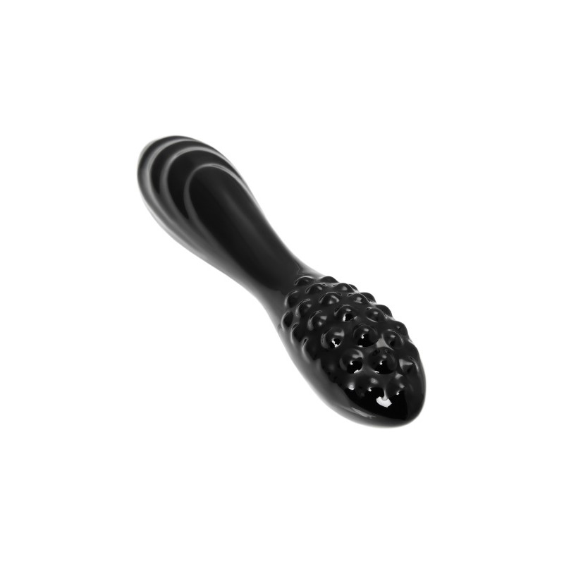 Двусторонний фаллоимитатор Satisfyer Dazzling Crystal 1, стекло, черный, 18,5 см