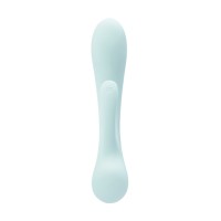 Нереалистичный вибратор Satisfyer Triple Oh, силикон, голубой, 24 см