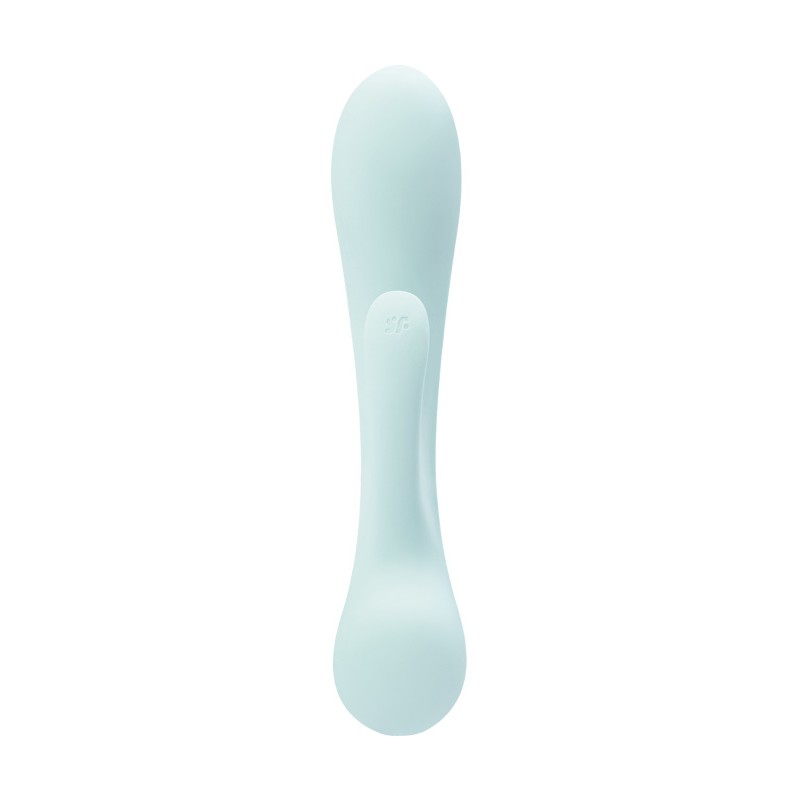 Нереалистичный вибратор Satisfyer Triple Oh, силикон, голубой, 24 см