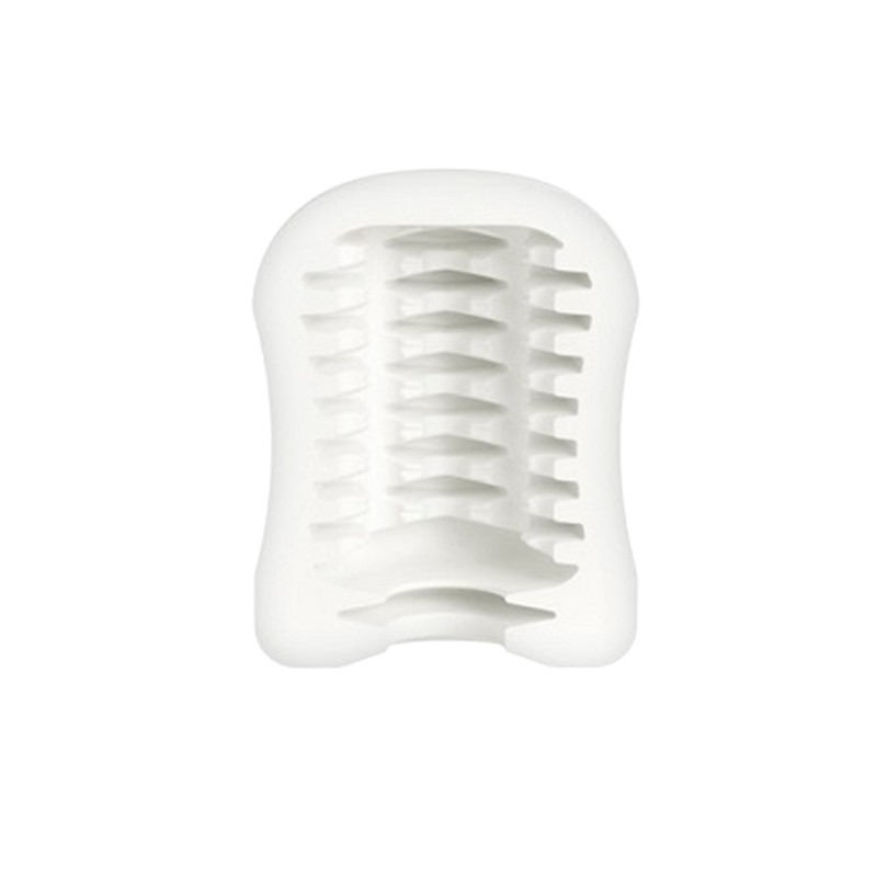 Мастурбатор Mystim MasturbaTIN Ribbed Ritay, TPE, белый, 4,5 см