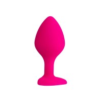 Анальная втулка ToDo by Toyfa Diamond Heart, силикон, розовая, 8 см, Ø 3,5 см