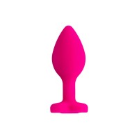 Анальная втулка ToDo by Toyfa Diamond Heart, силикон, розовая, 7 см, Ø 2,8 см