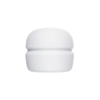 Насадка Magic Wand Silky touch для массажера Europe, силикон, белая, 4.5 см