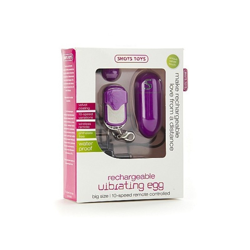 Виброяйцо Rechargeable Vibrating egg фиолетовое с пультом ДУ