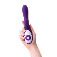 Вибратор с клиторальным стимулятором Nalone Rhythm X2, силикон, фиолетовый, 21,6 см