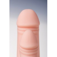Реалистичный фаллоимитатор A-toys by TOYFA Twint, силикон, телесный, 19,5 см