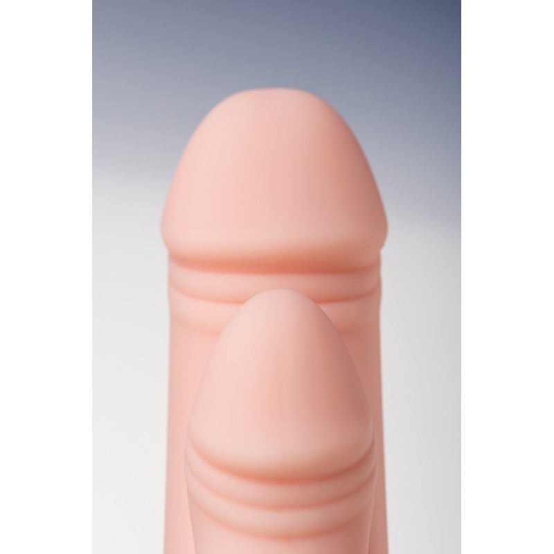 Реалистичный фаллоимитатор A-toys by TOYFA Twint, силикон, телесный, 19,5 см