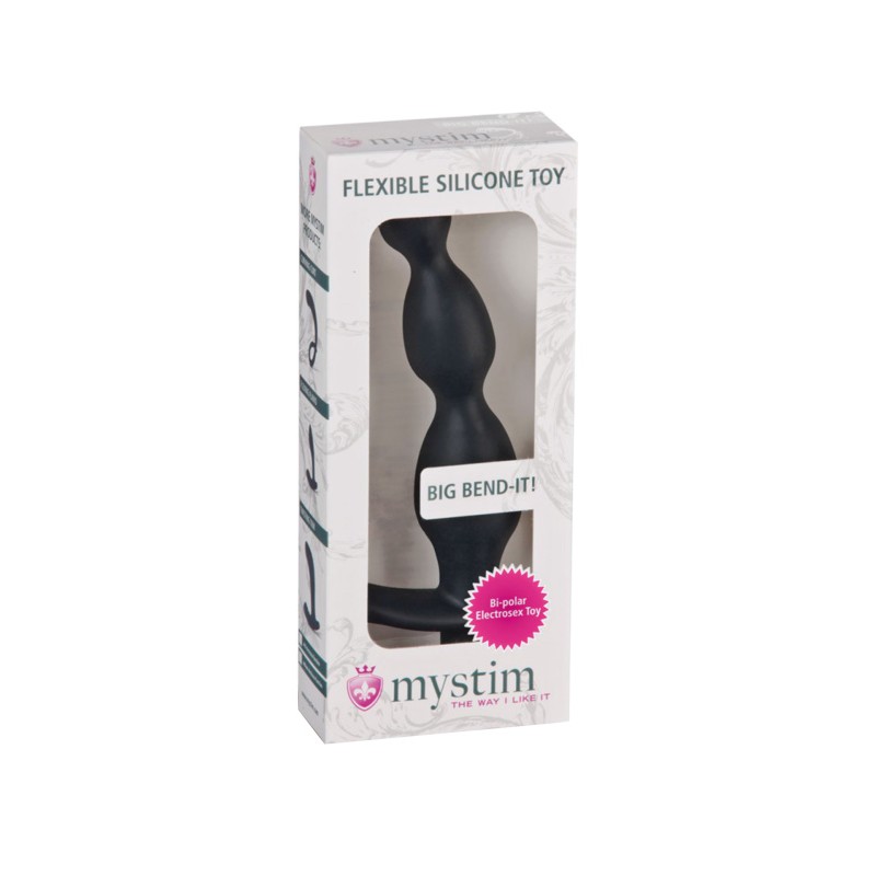 Электростимулятор Mystim Big Bend-itt, силикон, черный, 18 см