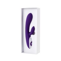 Вибратор с клиторальным стимулятором Nalone Rhythm X2, силикон, фиолетовый, 21,6 см