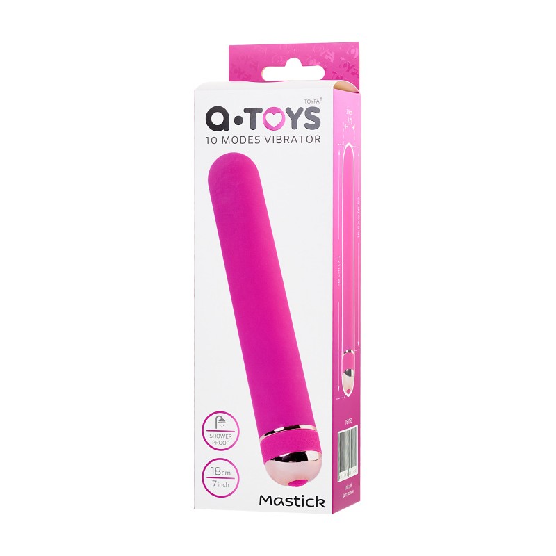 Нереалистичный вибратор A-Toys by TOYFA Mastick, ABS пластик, розовый, 18 см