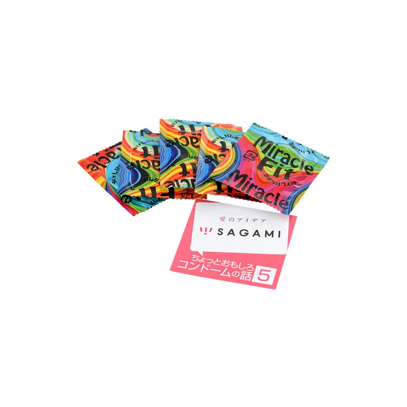 Презервативы Sagami, miracle fit, латекс, 18,5 см, 5,2 см, 5 шт.