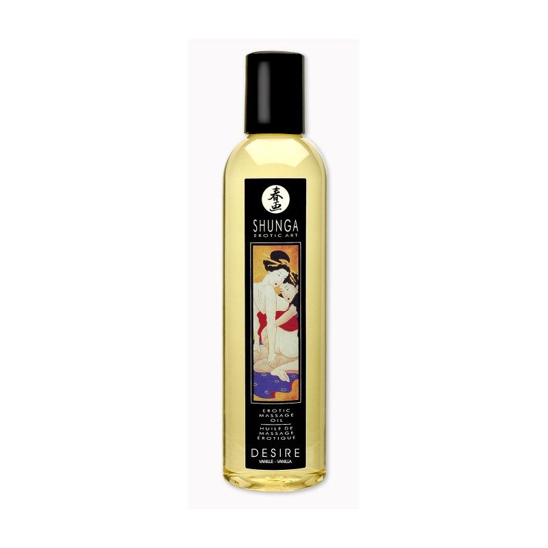 Масло массажное для тела Shunga «Желание. Ванильный фетиш» (Desire. Vanilla Fetish), 240 мл.