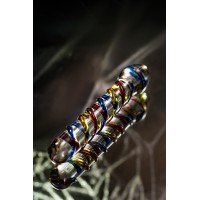 Двусторонний фаллоимитатор Sexus Glass, стекло, прозрачный, 19,5 см