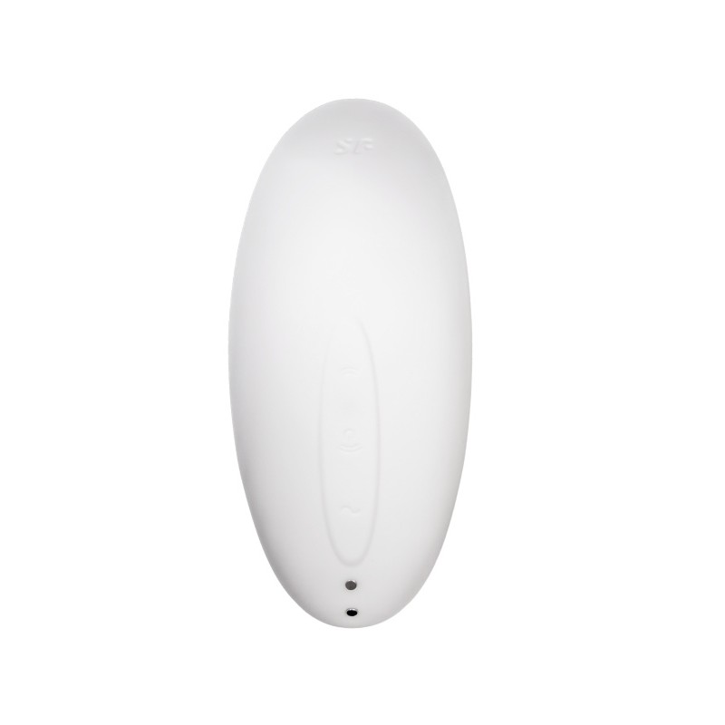 Вакуум-волновой стимулятор клитора с вибрацией Satisfyer Vulva Lover 2, силикон, белый, 11,9 см