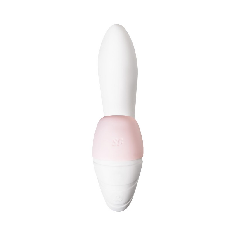 Вибратор Satisfyer Supernova, с вакуум-волновым стимулятором, силикон, белый, 16,9 см