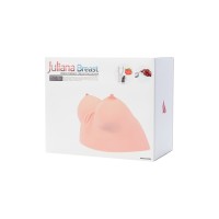 Мастурбатор реалистичный KOKOS Juliana Breast с вибрацией и ротацией, TPR, телесный, 20 см