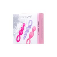 Набор анальных плагов Satisfyer Booty Call colored 3 шт, силикон, ассорти, 13,5 см