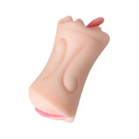 Мастурбатор реалистичный Juicy Pussy by TOYFA Fruity Tongue, рот и вагина, TPE, телесный,19 см