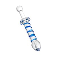 Двусторонний фаллоимитатор Sexus Glass, стекло, прозрачный, 22,5 см