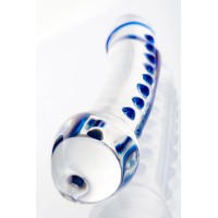 Двусторонний фаллоимитатор Sexus Glass, стекло, прозрачный, 20 см