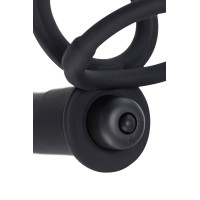 Насадка на пенис для двойного проникновения Black&Red by TOYFA, силикон, чёрная, 19 см